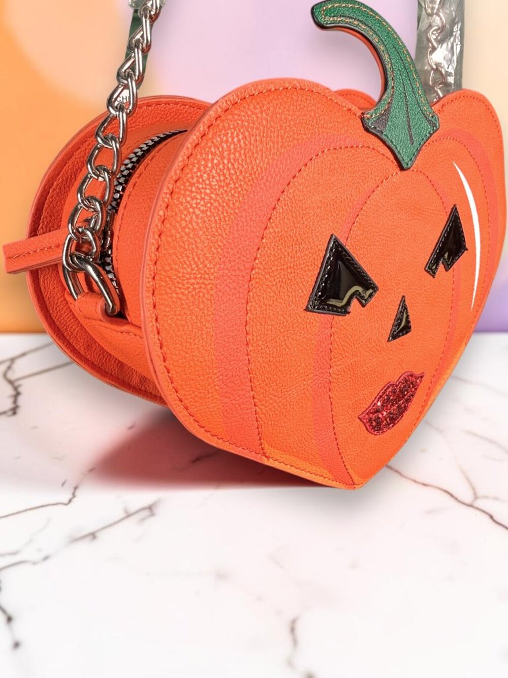 Betsey Johnson Kitsch XO Ginger Pumpkin Crossbody Bag - New With Tags - Picture 5 of 10